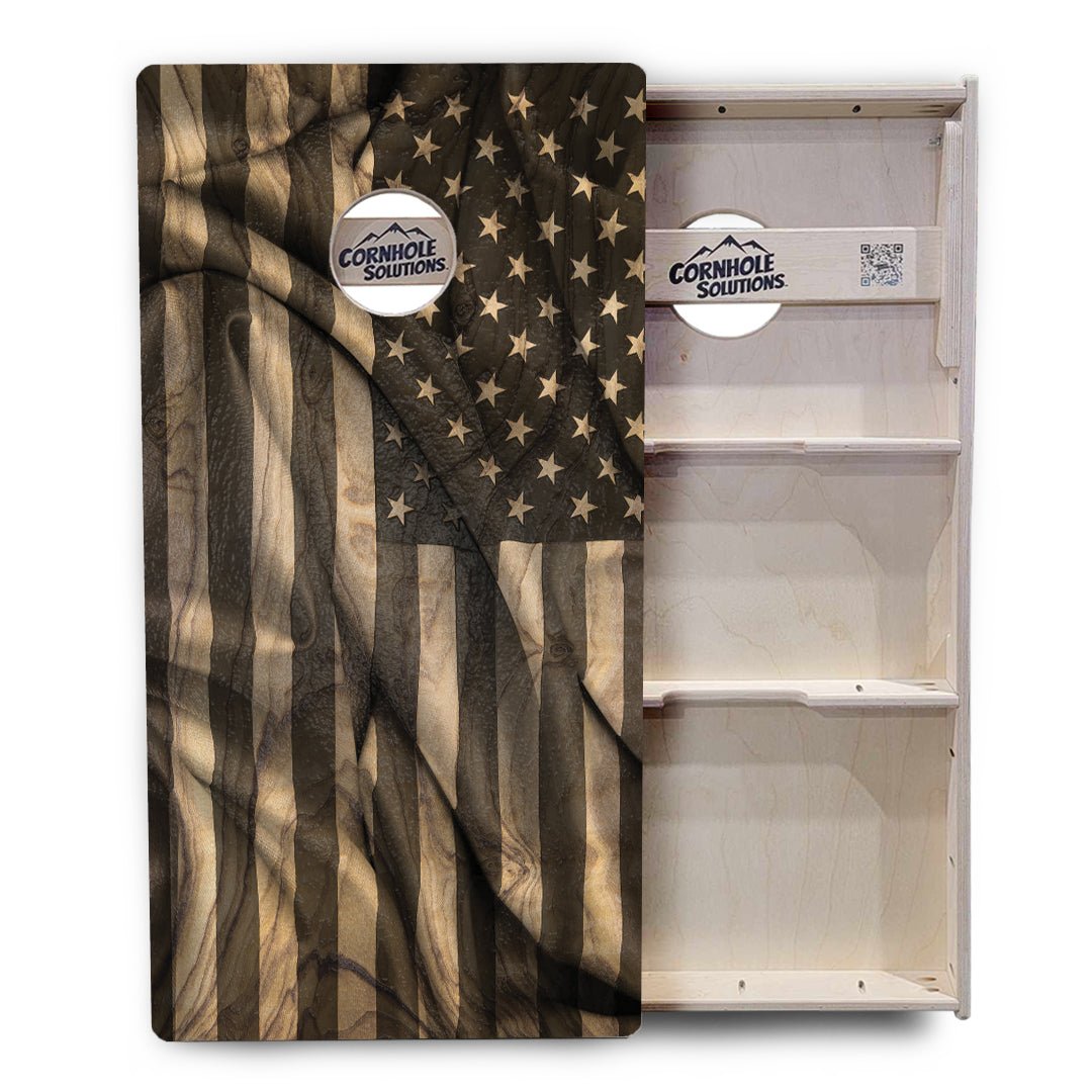 USA Wood Flag Cornhole Boards – Tournament Series