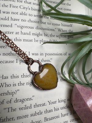 Yellow Aventurine Heart Necklace