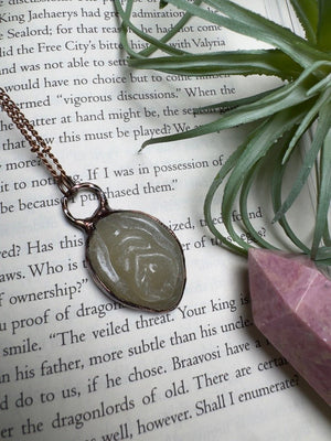 Yellow Calcite Yoni Necklace