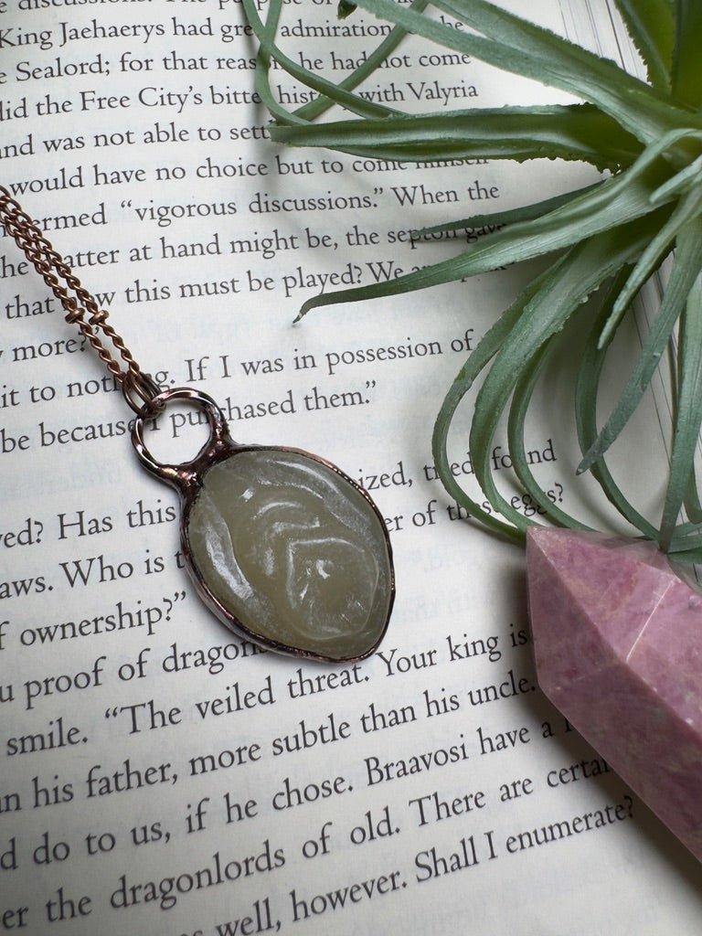 Yellow Calcite Yoni Necklace