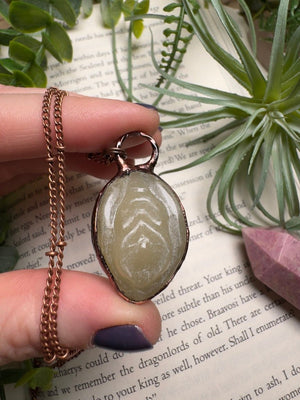 Yellow Calcite Yoni Necklace