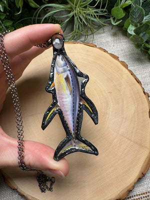 Yellowfin Tuna and Rose Quartz Necklace